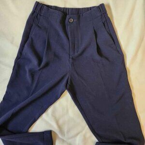 Brand new navy blue pleated straight leg pants size 38- suitable for officewear